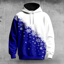 Blue Half Snow Men Hoodie