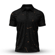 Black Dark Net Brown Men Polo Shirt