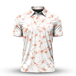 Orange Neurons Men Polo Shirt