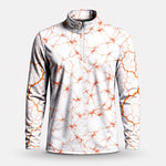 Orange Neurons Men Quarter-zip Pullover