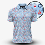The Sea Blue Red Men Polo Shirt