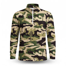 Camo Paint Men Quarter-zip Pullover
