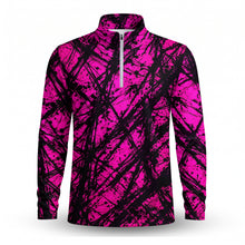 Loud Pink Black Men Quarter-zip Pullover