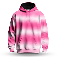 Ombre Pink White Men Hoodie