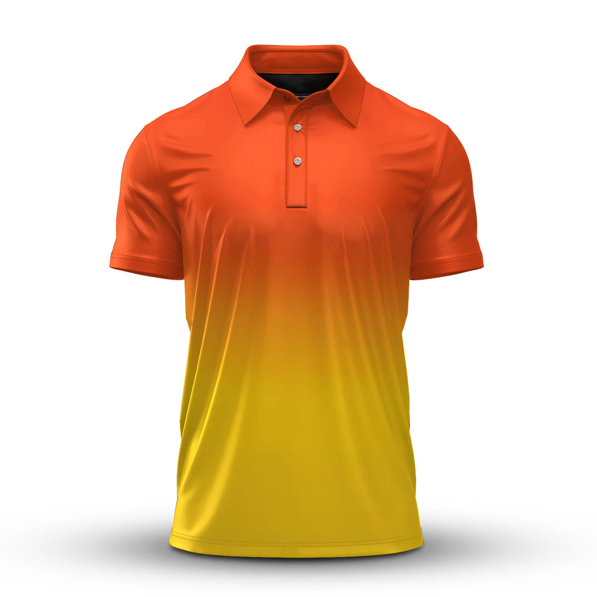 2026 Gradient Orange Yellow Men Polo Shirt