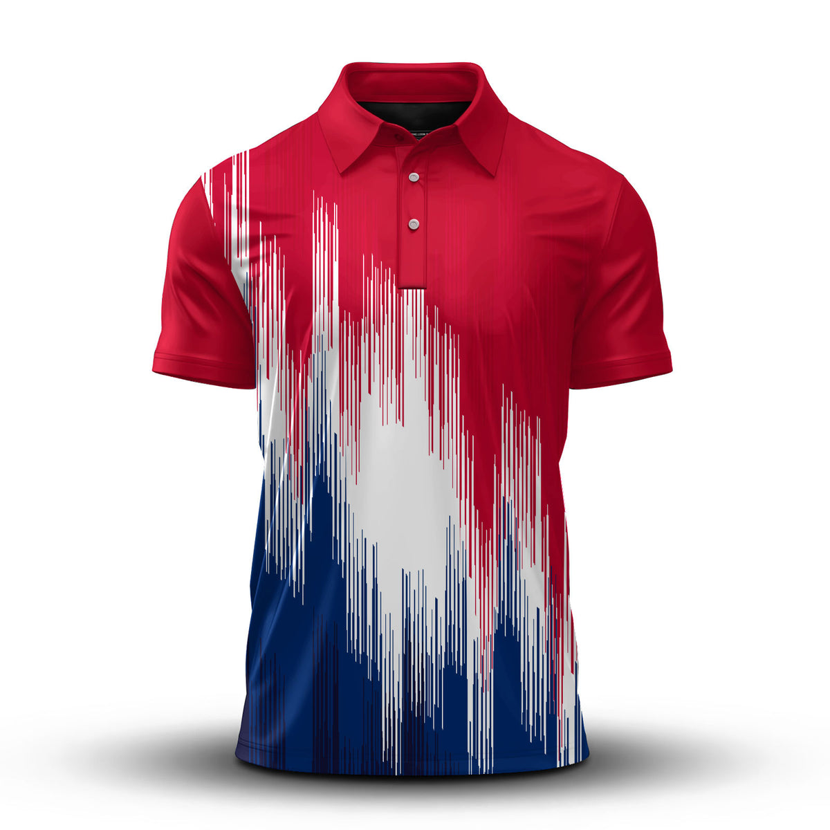 Red Blue White Sporty 2026 Men Polo Shirt