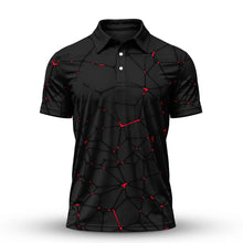 Dark Red Net 2027 PGA Men Polo Shirt