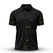 Dark Yellow Net The Open Men Polo Shirt