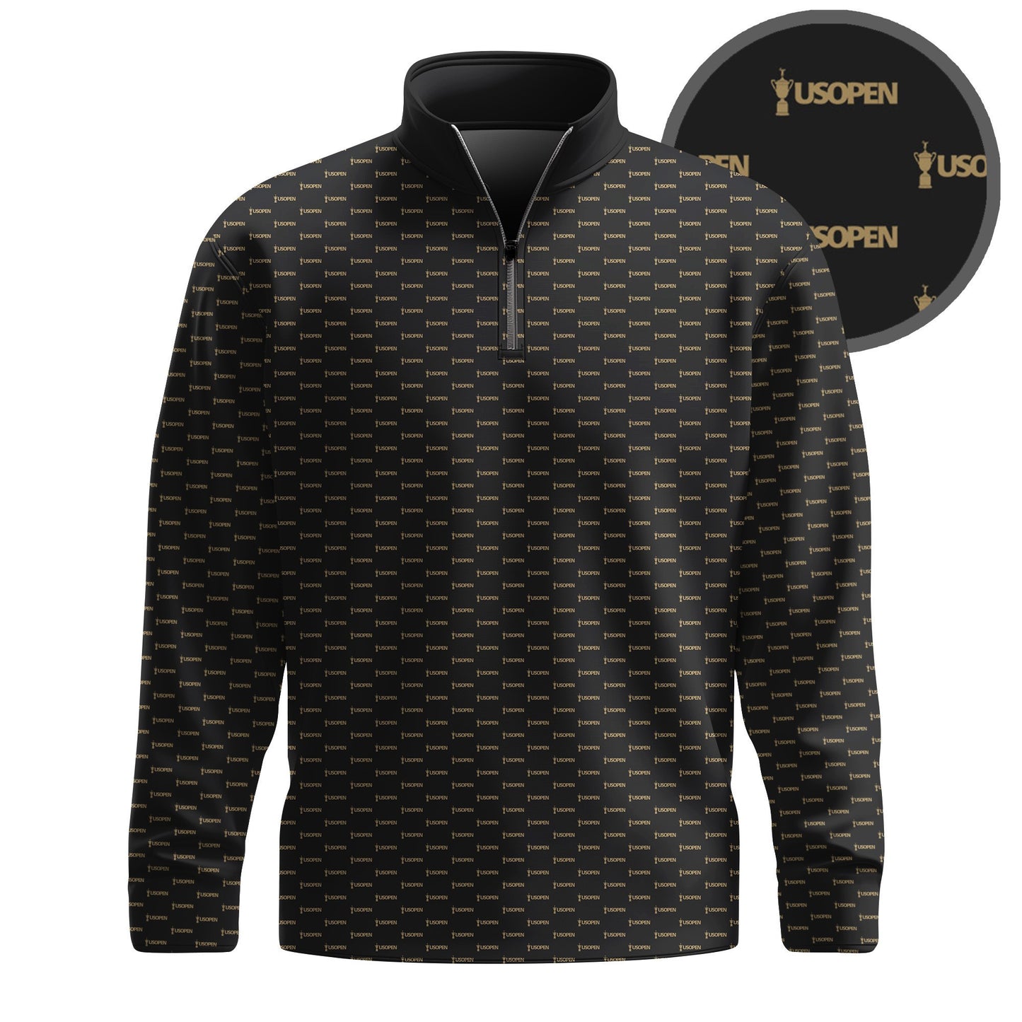 Black The Pattern Men Quarter-zip Pullover