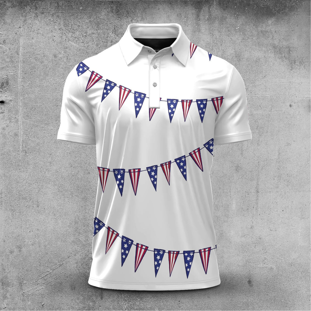 USA Flag String Men Polo Shirt