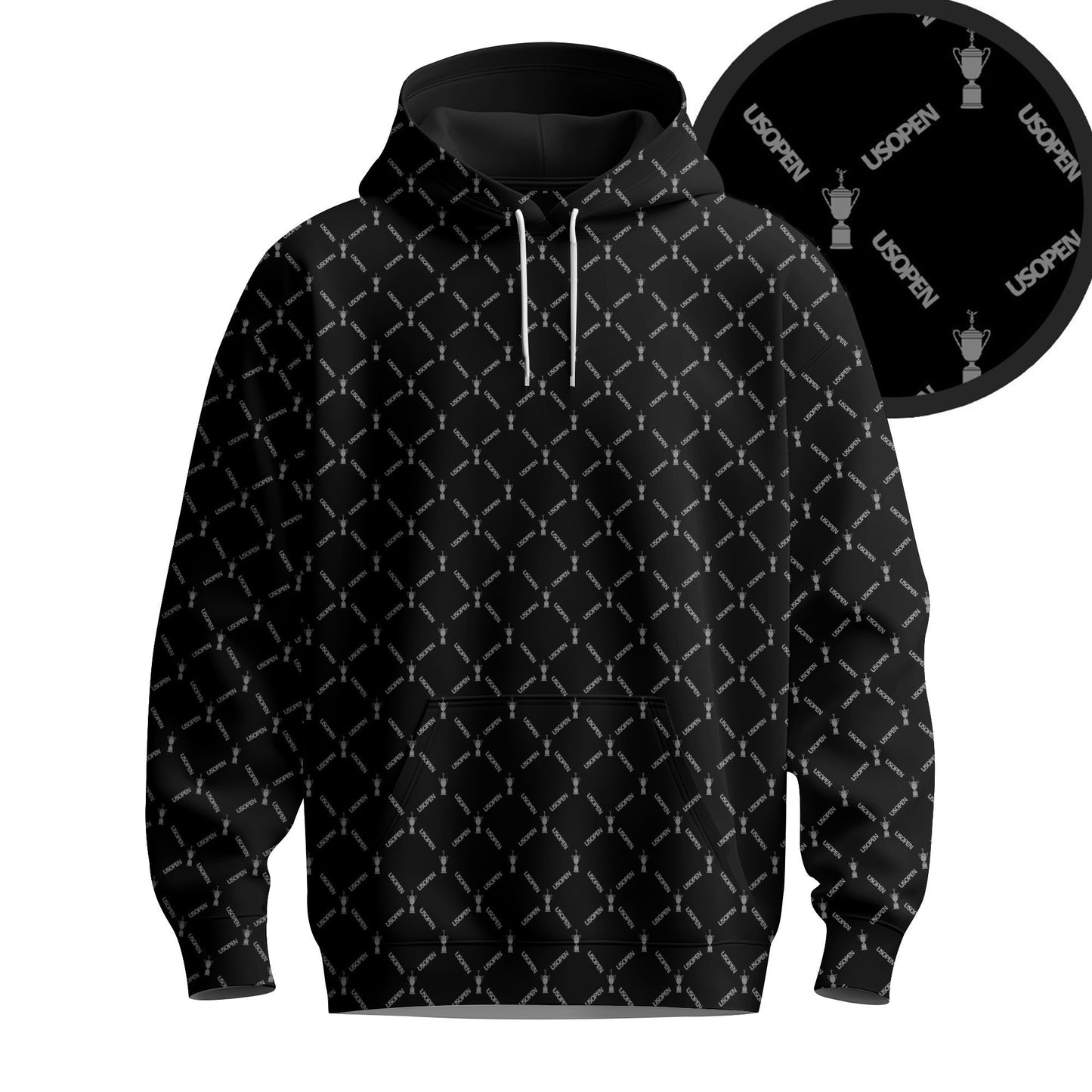 Black The Pattern Brands Men Hoodie