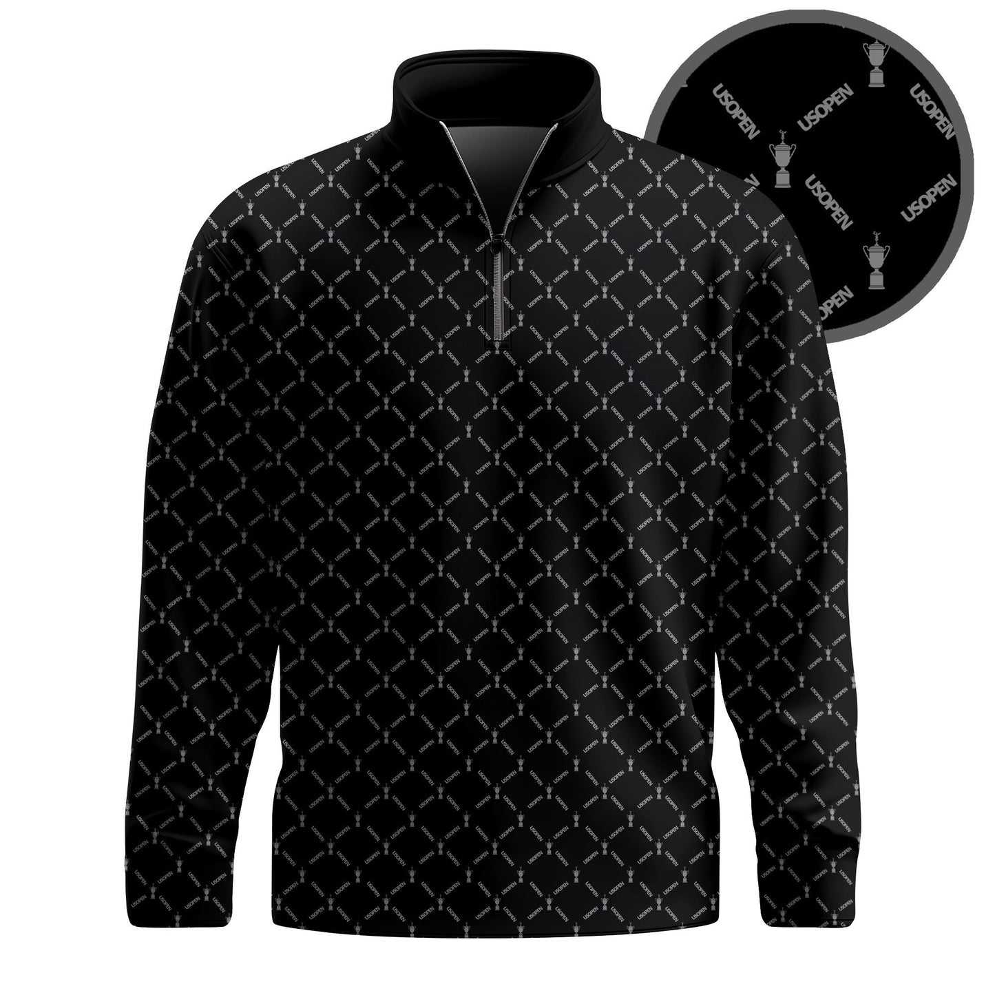 Black The Pattern Brands Men Quarter-zip Pullover