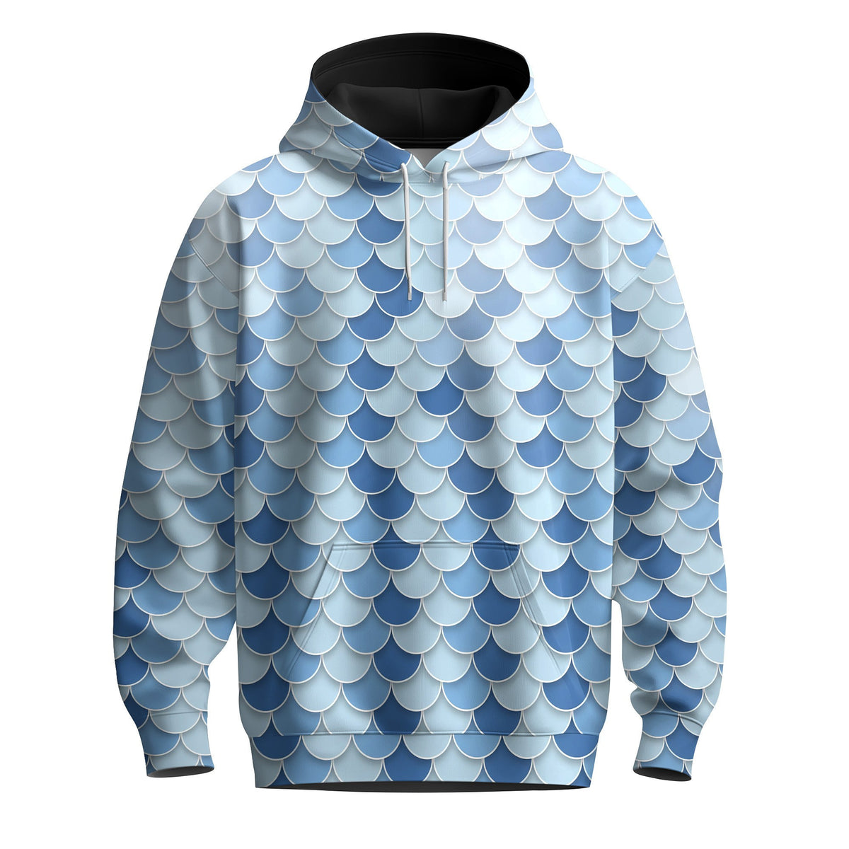 Fish Scales Pattern Men Hoodie
