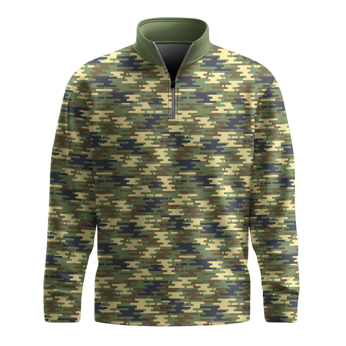 Wave Camo 2026 Men Quarter-zip Pullover