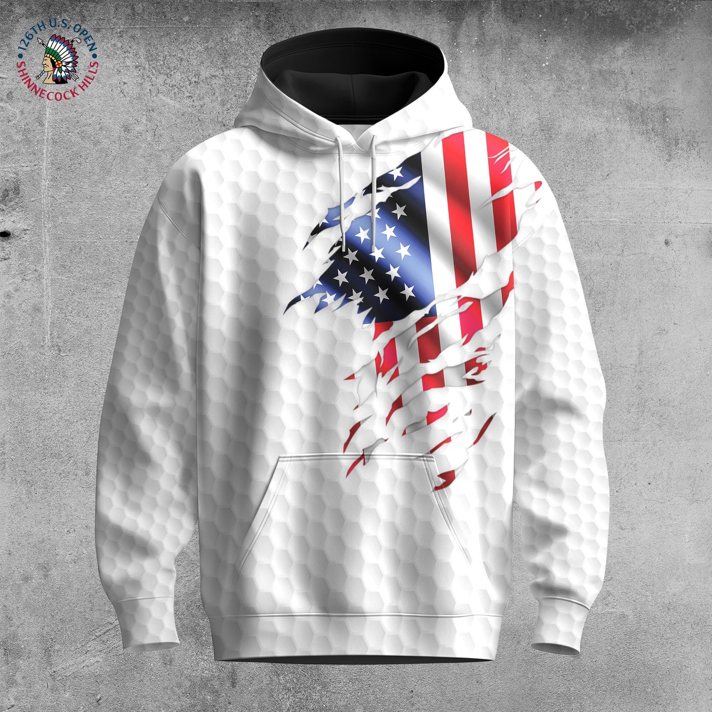 Golf Flag American 126th Men Hoodie