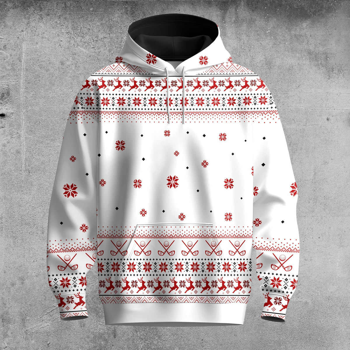 Red Ugly Pattern Brand Hoodie