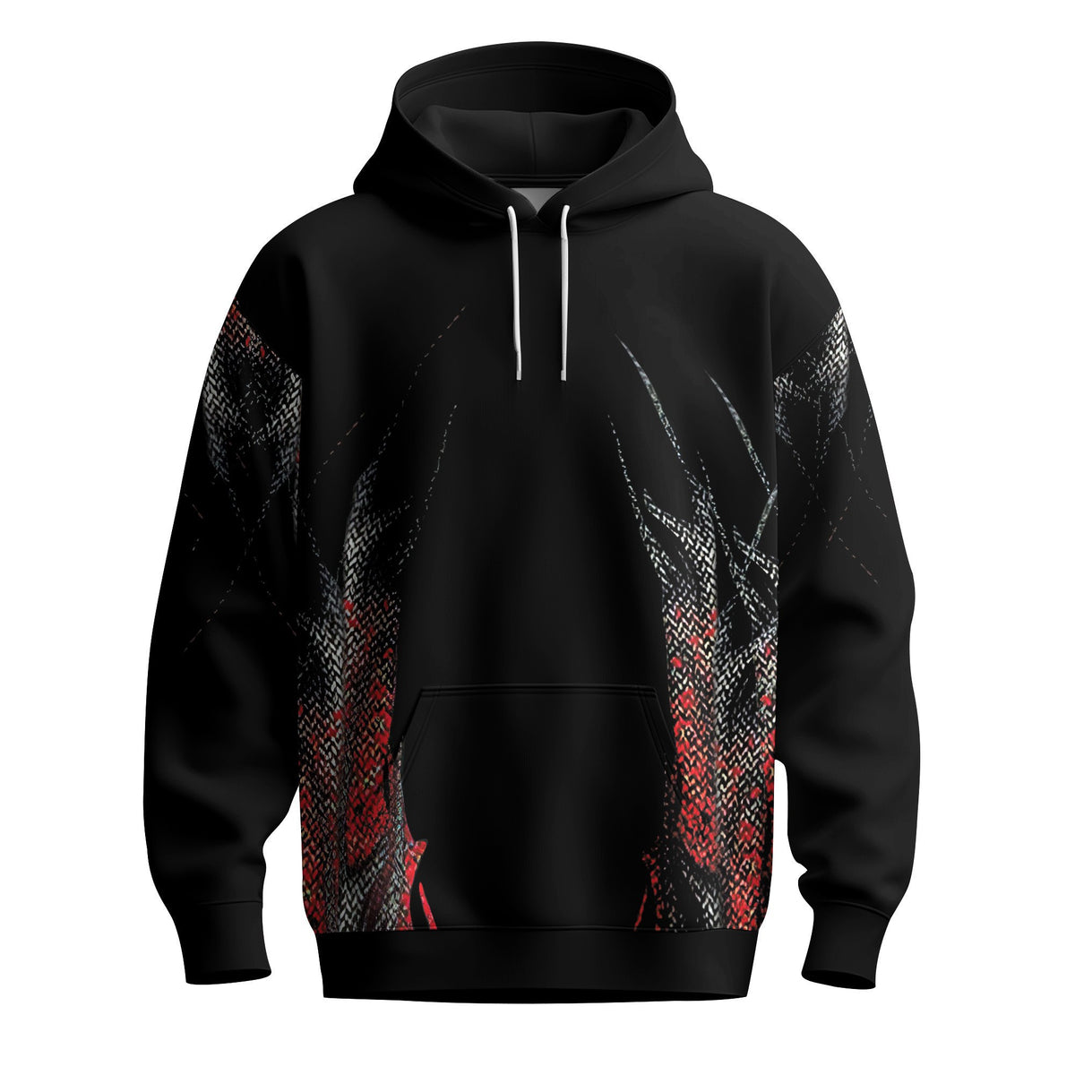 2026 Black Red Frame Men Hoodie