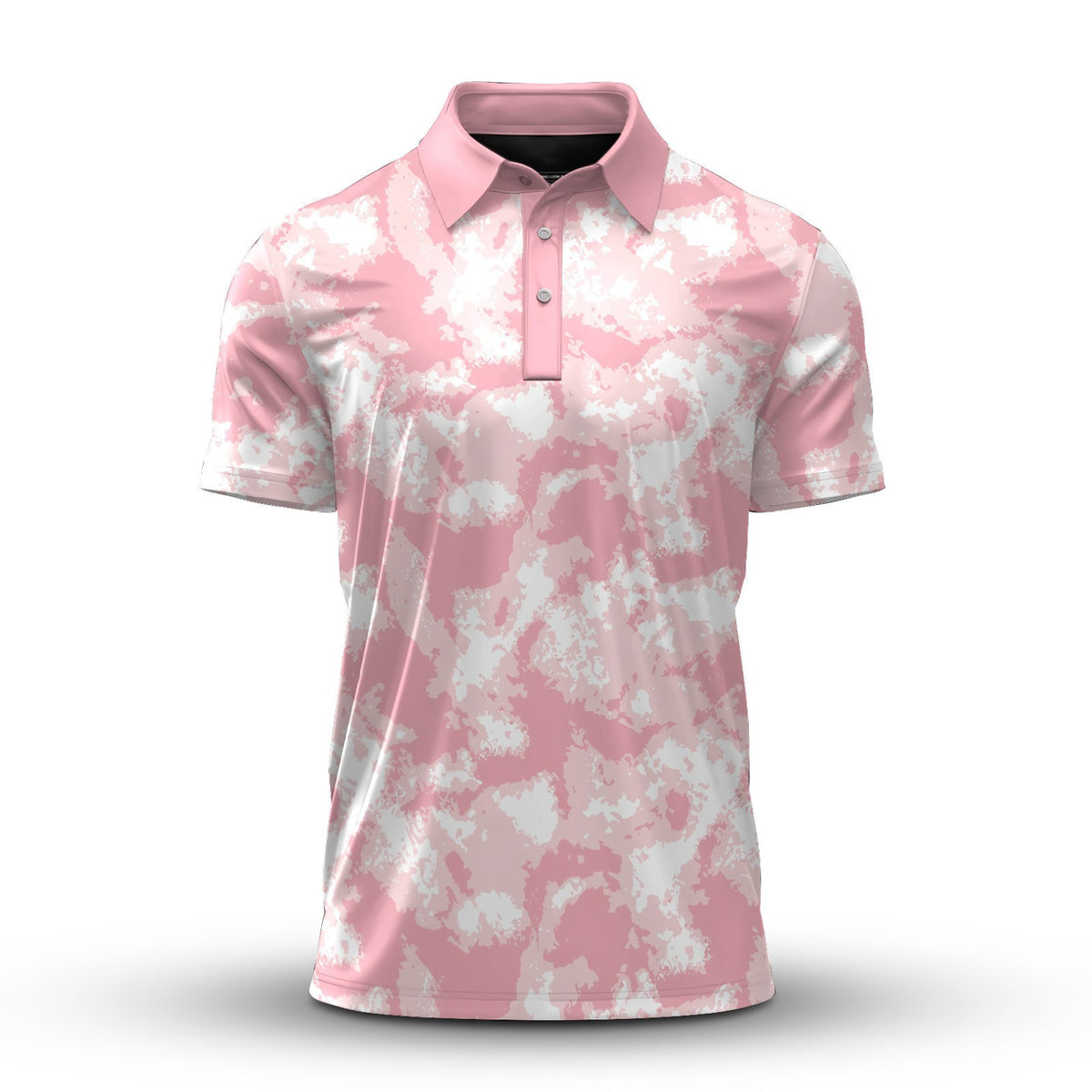 Pink Tie Dye Men Polo Shirt