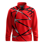 Red Black Sport Pattern 2026 Men Quarter-zip Pullover