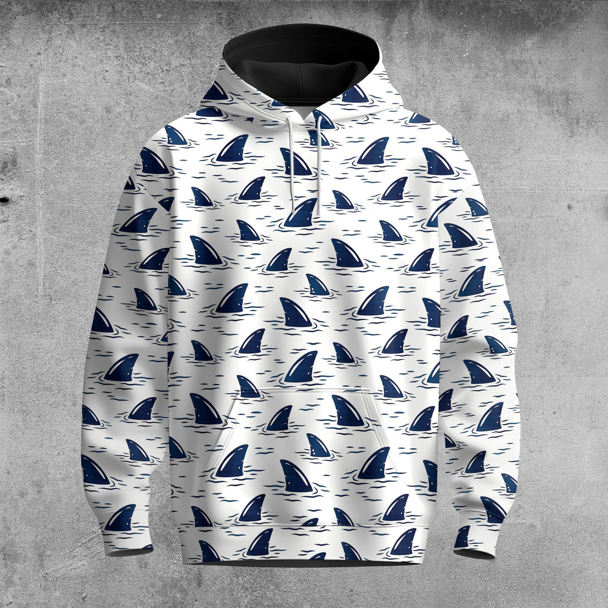 Blue Shark Fin 2026 Men Hoodie