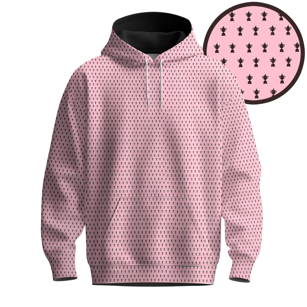 2026 Trophy Pattern Pink Men Hoodie