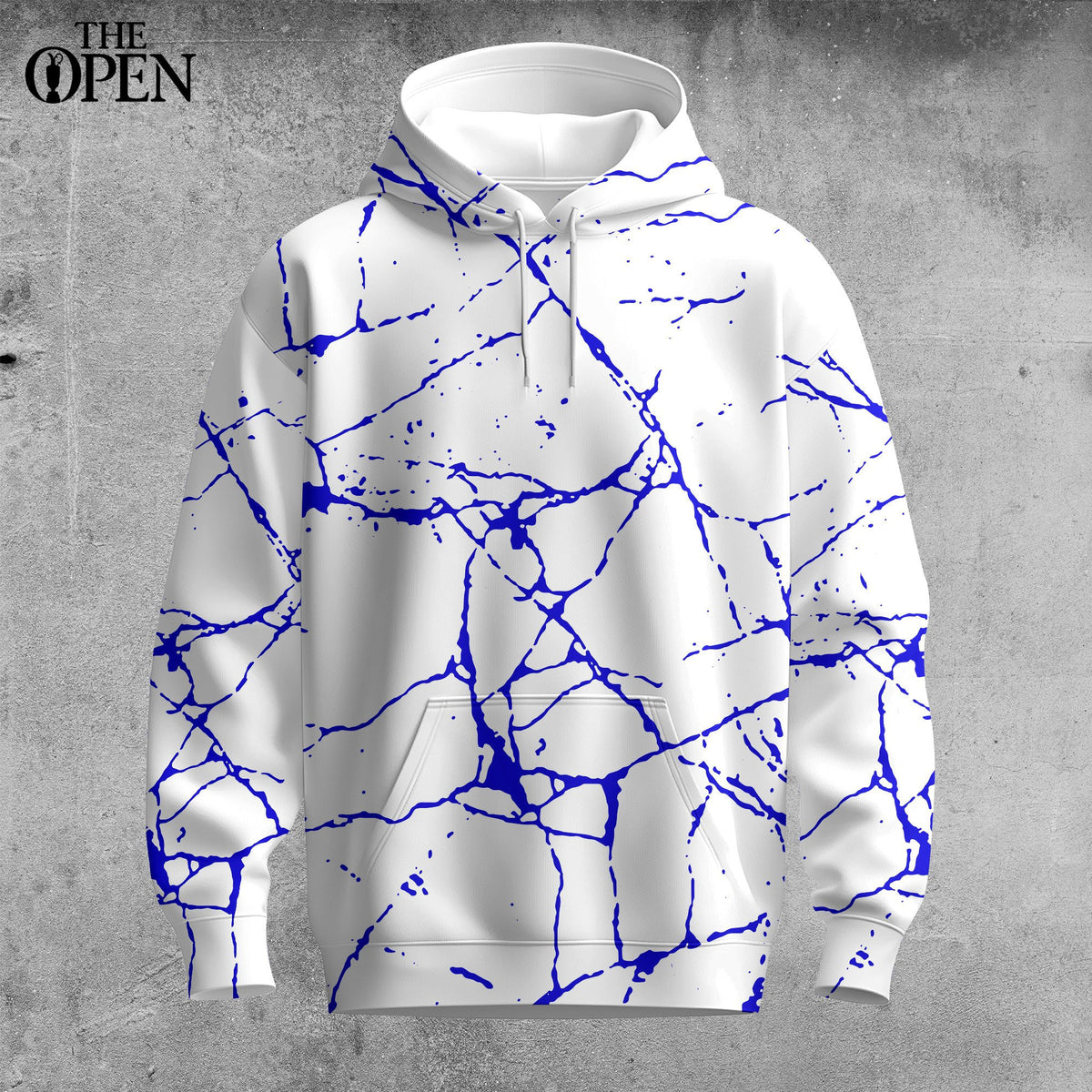 Blue Paint Flakes Men Hoodie