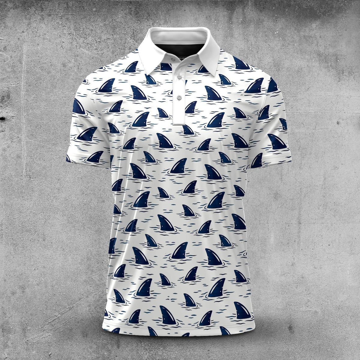 Blue Shark Fin 2026 Men Polo Shirt