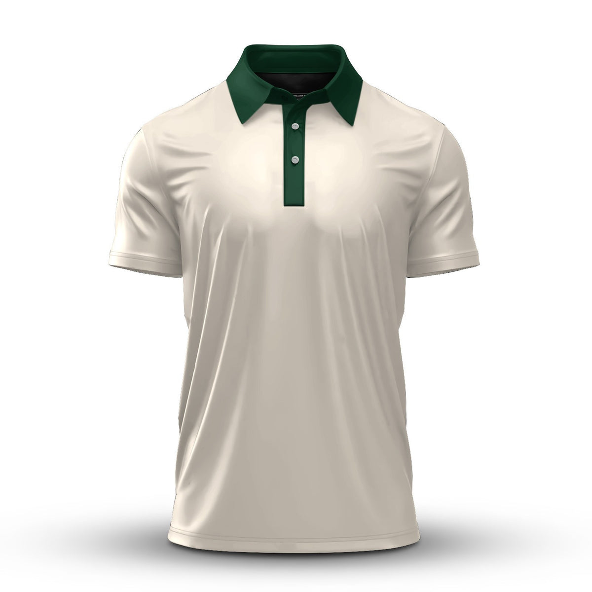 Vanila And Green Men Polo Shirt