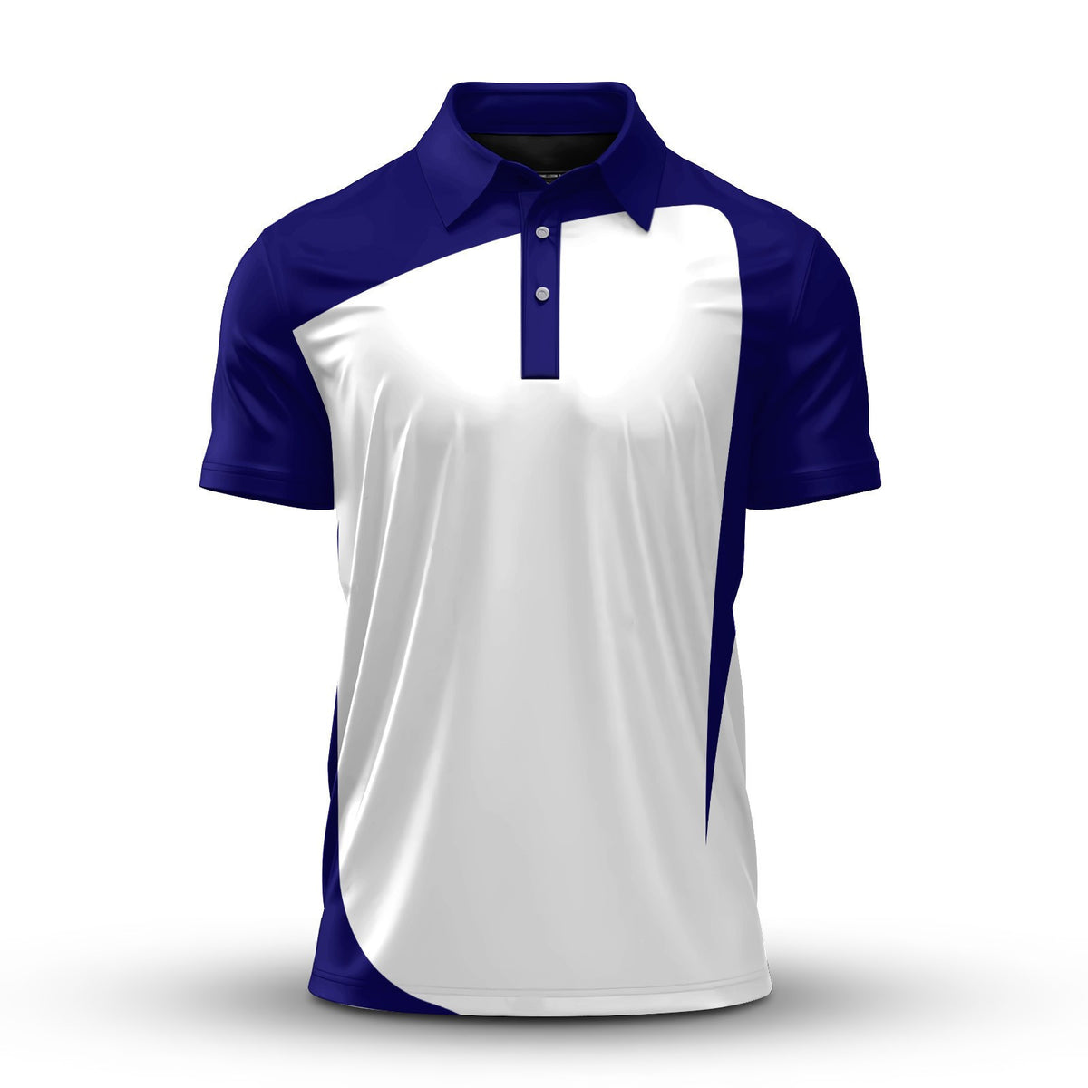 Blue White Sport For Golf Men Polo Shirt