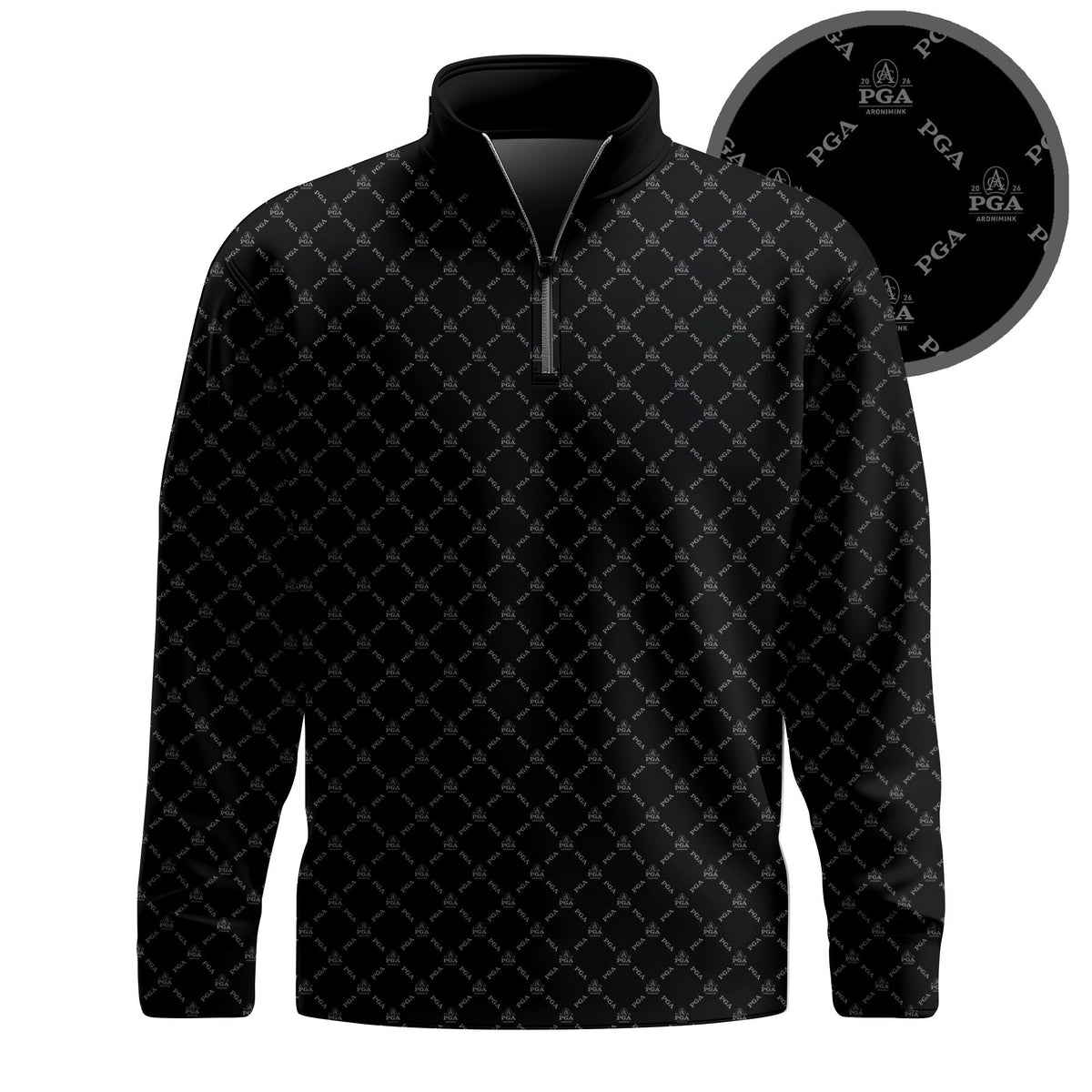 Black The 2026 Pattern Brands Men Quarter-zip Pullover