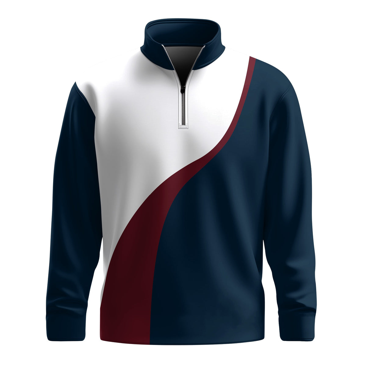 Navy Red White 2026 Men Quarter-zip Pullover