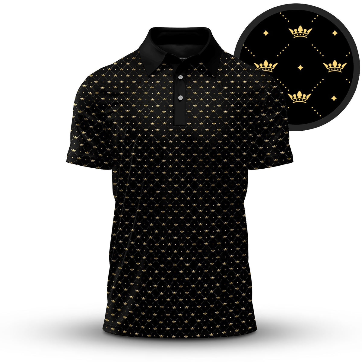 Black King Crown 2026 Men Polo Shirt