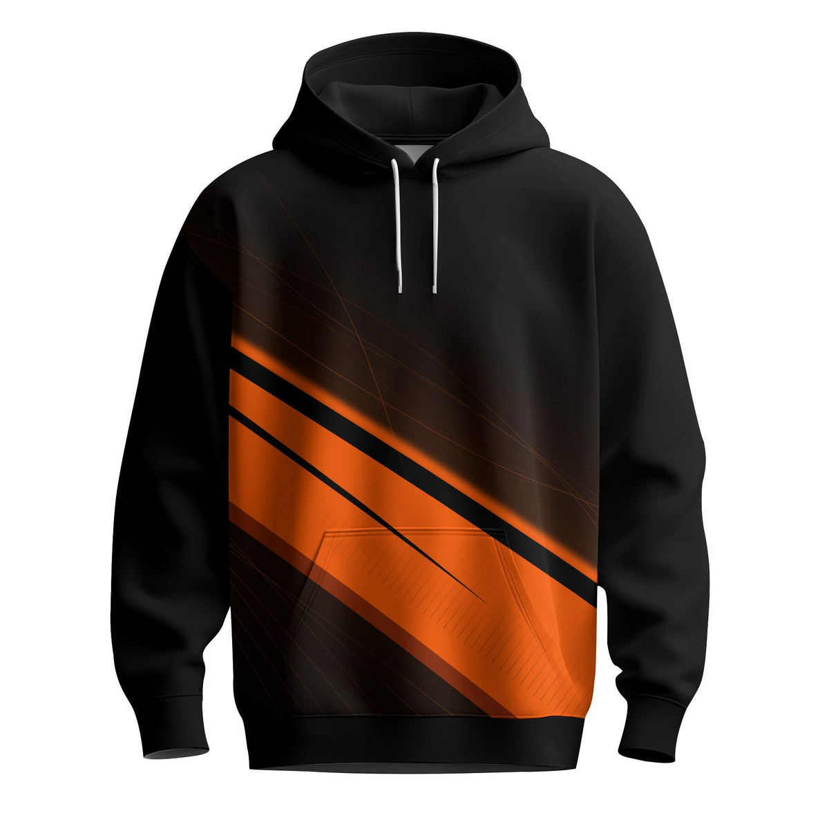 Black Orange Men Hoodie