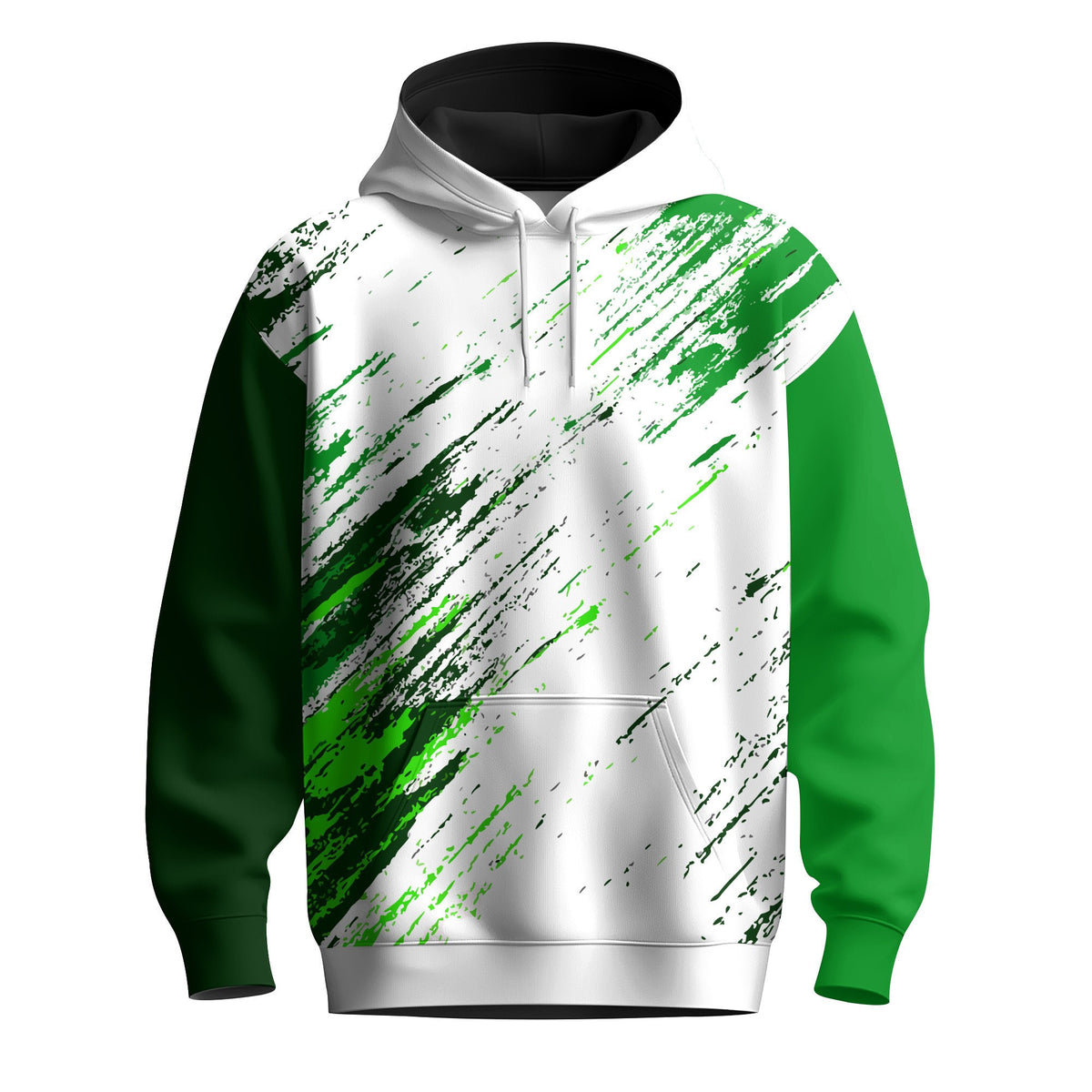 Sporty Green Men Hoodie
