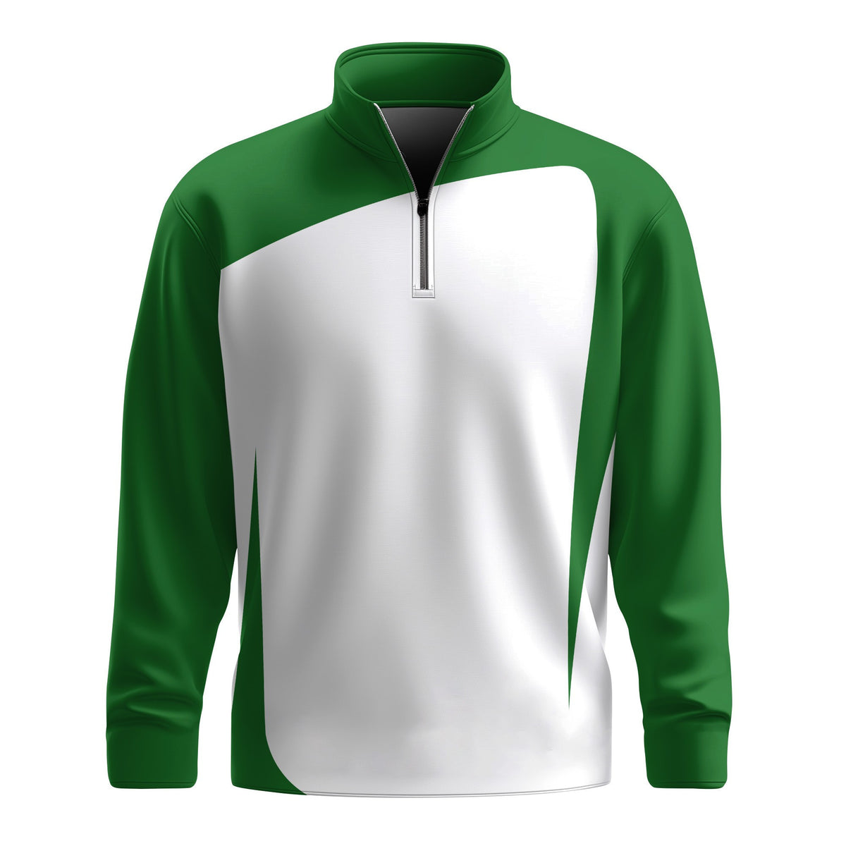 Green White Sport For Golf Men Quarter-zip Pullover