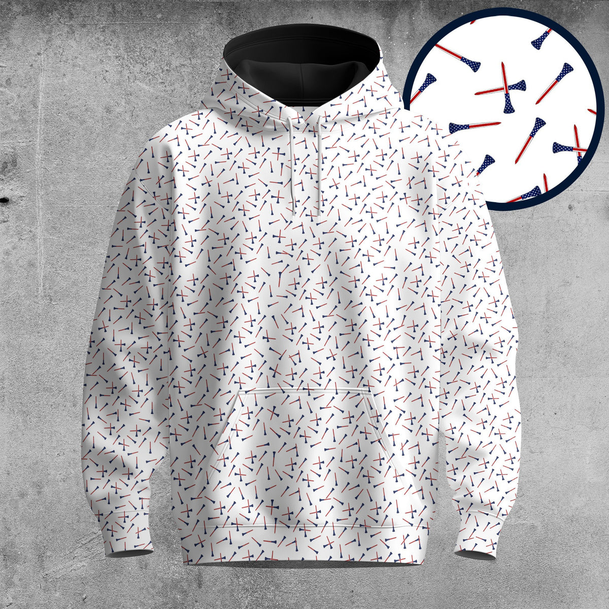 America Golf Tee Pattern 2026 Men Hoodie