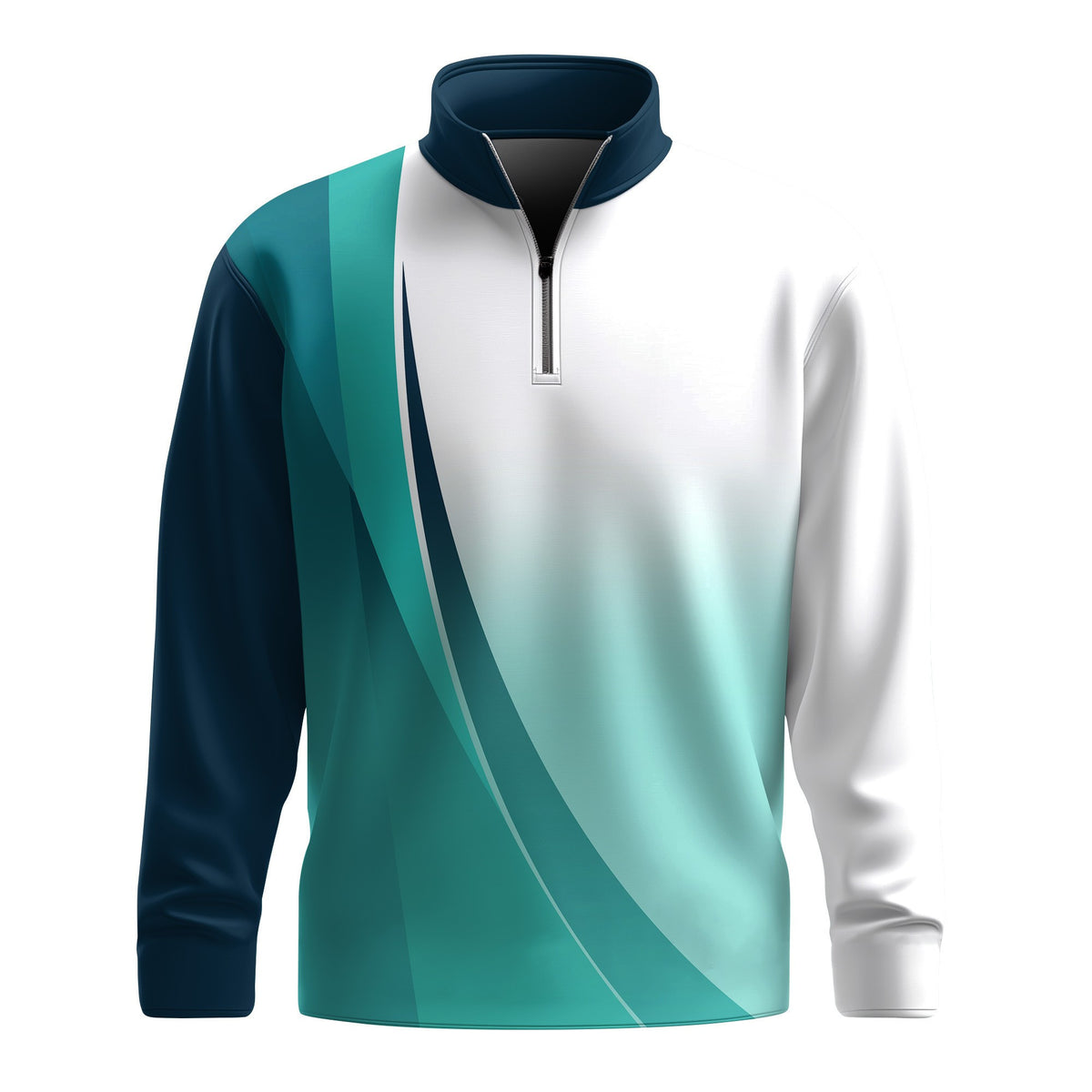 Cyan Curve 2026 Men Quarter-zip Pullover