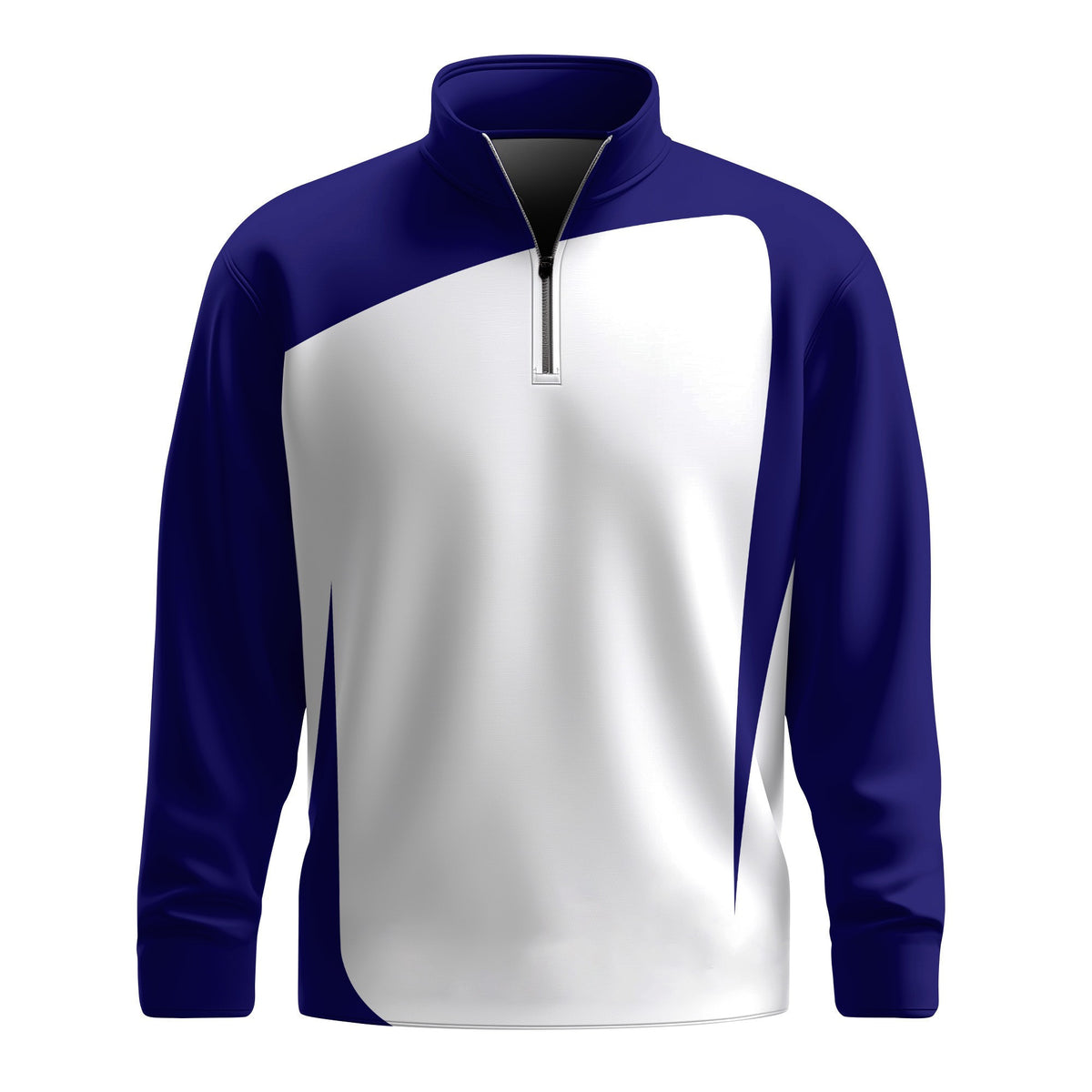 Blue White Sport For Golf Men Quarter-zip Pullover