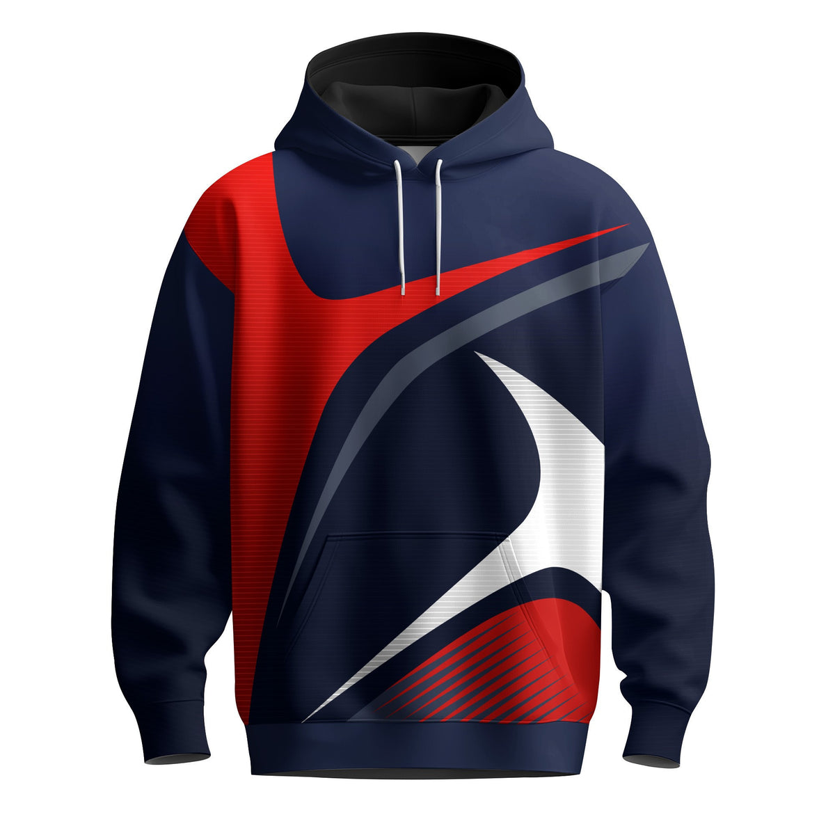 Sporty Golf Red Blue White Men Hoodie