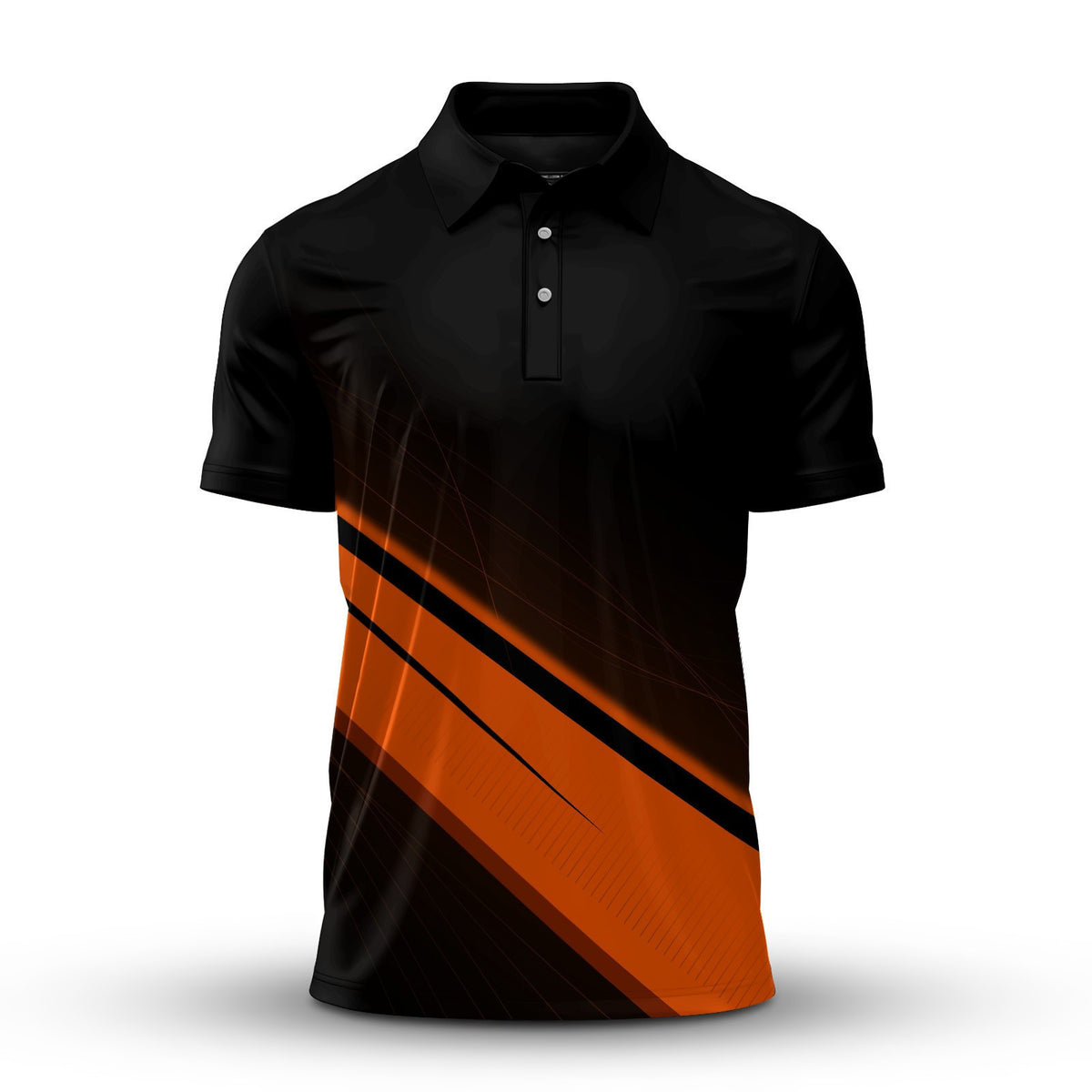 Black Orange Men Polo Shirt