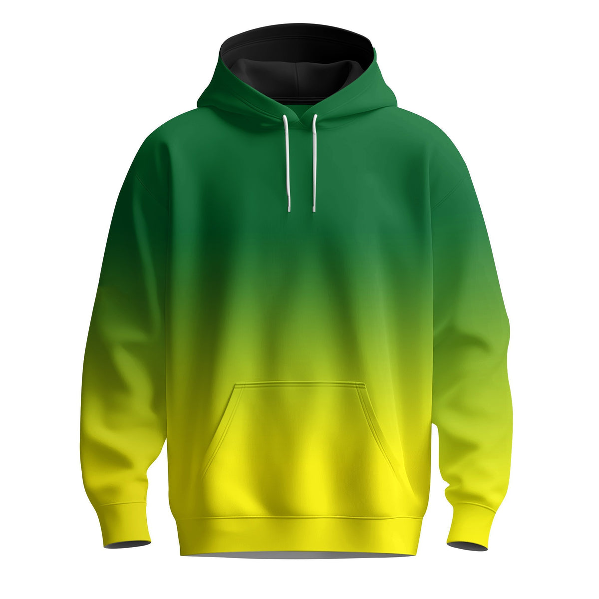 Gradient Green Yellow Men Hoodie