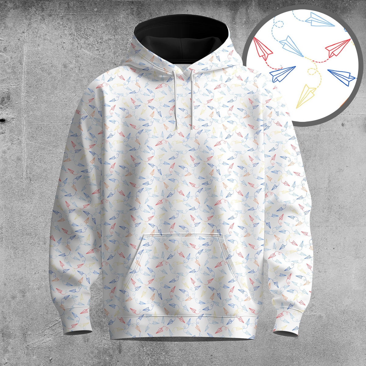 Colorful Paper Airplane 2026 Men Hoodie
