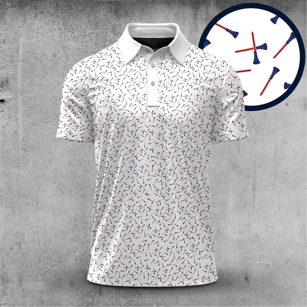 America Golf Tee Pattern 2026 Men Polo Shirt
