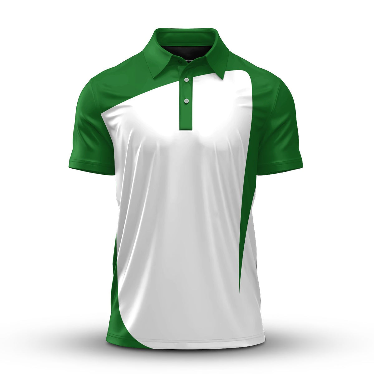 Green White Sport For Golf Men Polo Shirt