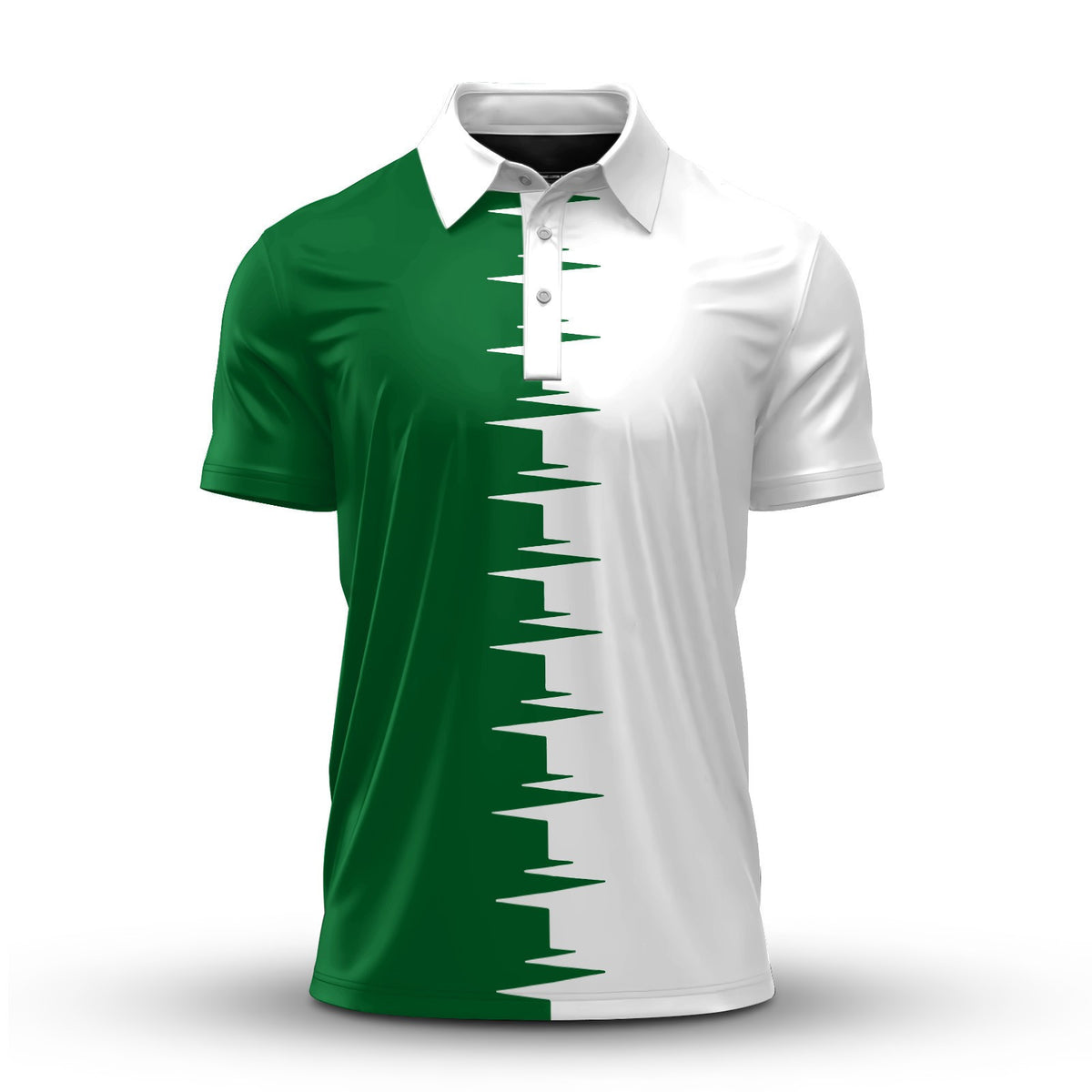 Half Green Men Polo Shirt