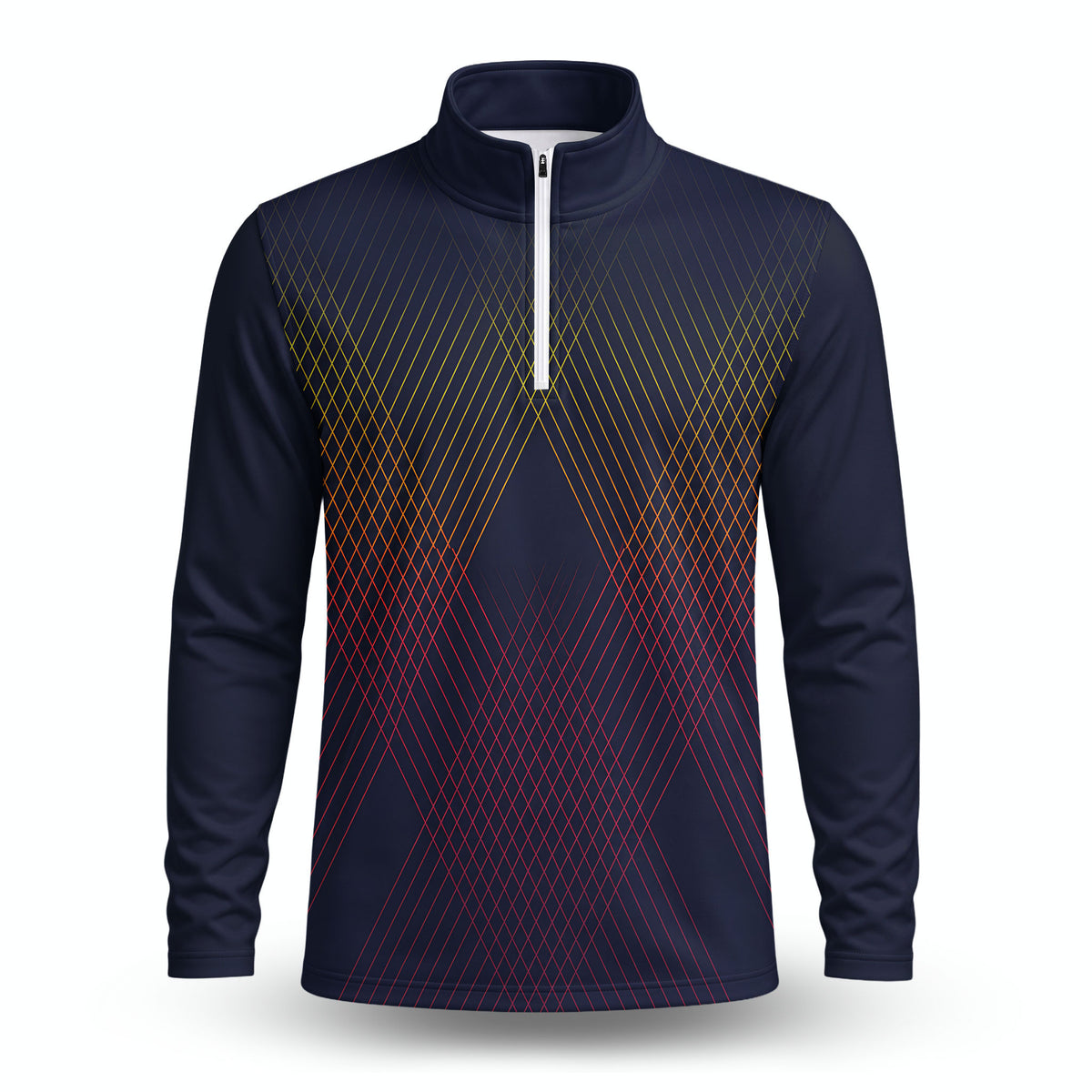 Ombre Dark Color 2027 Men Quarter-zip Pullover