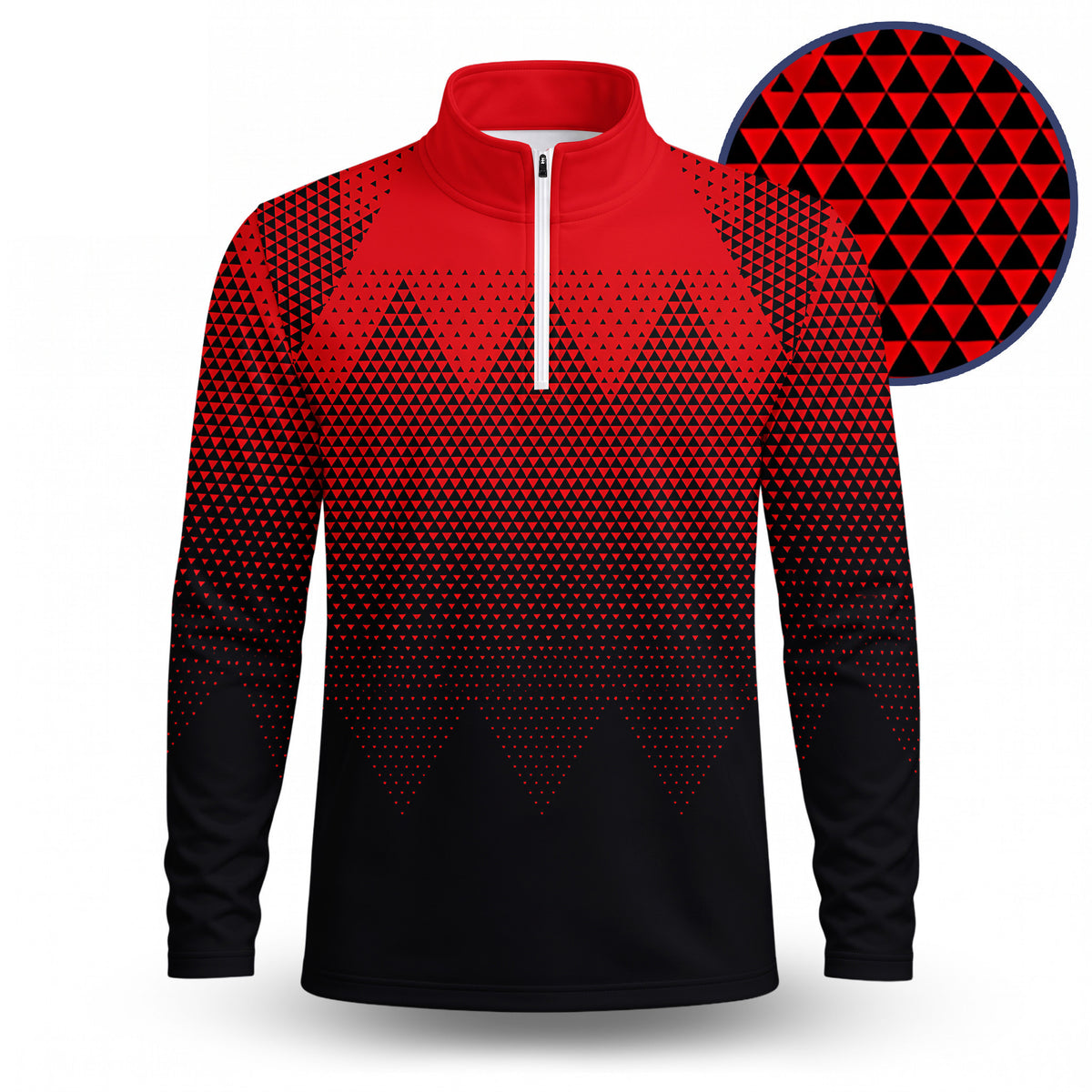 Triangle Dots 2027 Men Quarter-zip Pullover