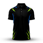 Black Neon Pattern Men Polo Shirt