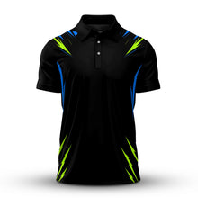 Black Neon Pattern Men Polo Shirt