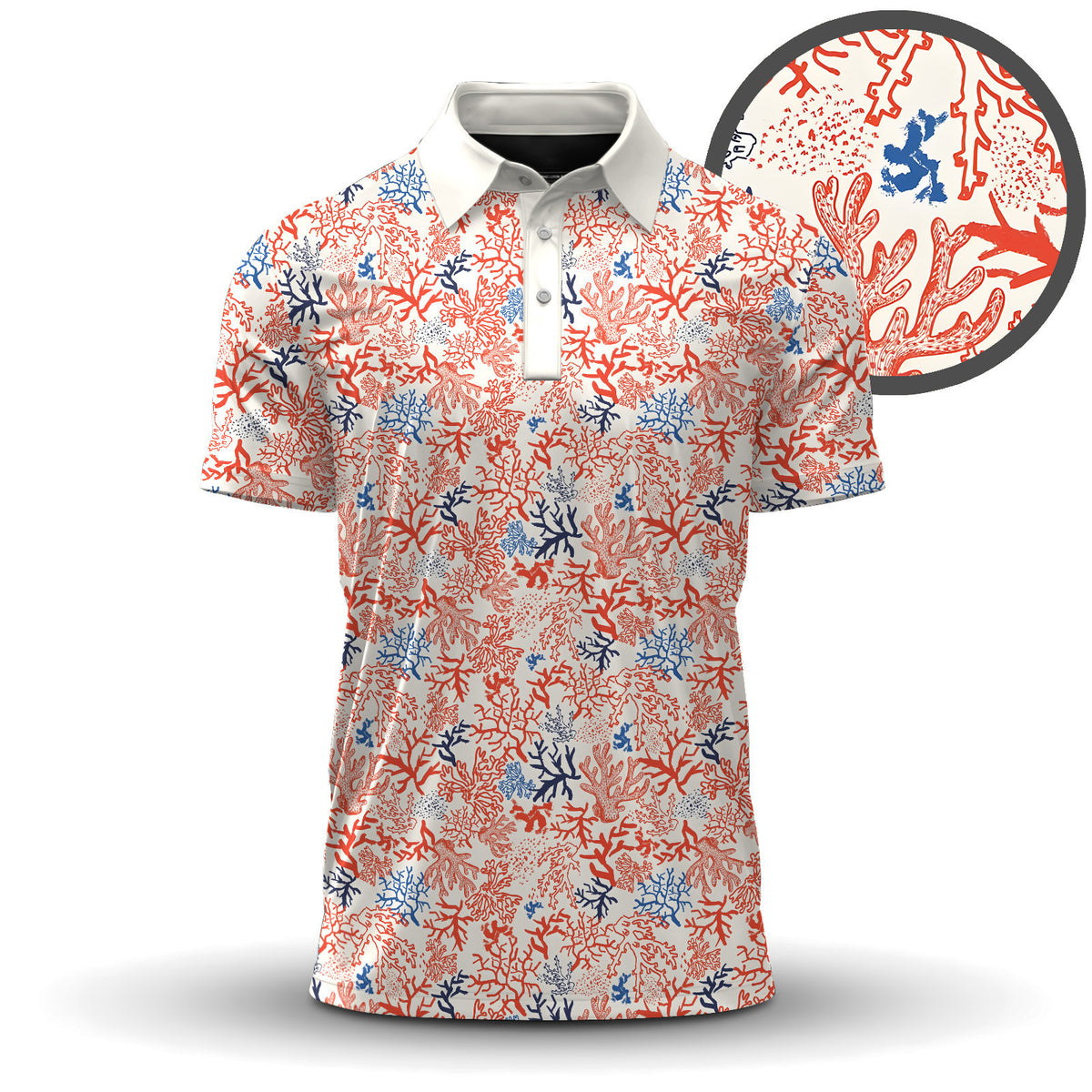 Color Coral 2026 Men Polo Shirt